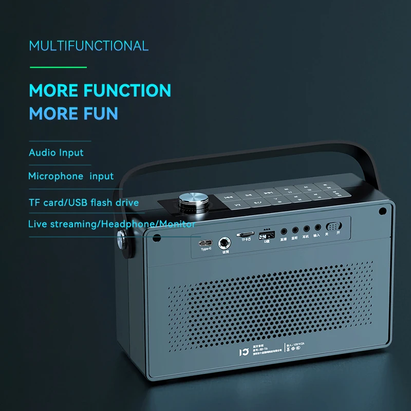 SHIDU Mini Size Portable Party Speaker T6 30 Watts 3 Inch High End Home Hi-Fi Speaker High Quality Bluetooth Karaoke Speaker