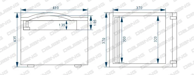DZ-300PJ  DAJIANG Table Top Vacuum Packaging Machine Food Container Sealing Machine Chamber vacuum Snacks machine