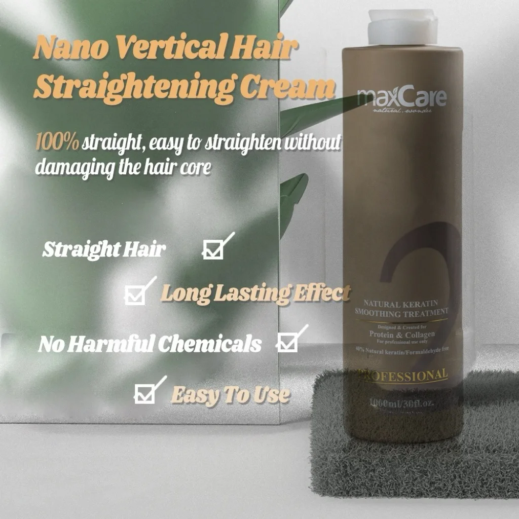 Hot Selling Maxcare Italy Formula 1000ml Keratin Hair Straightening Treatment Long Lasting Organic Cream Private Label