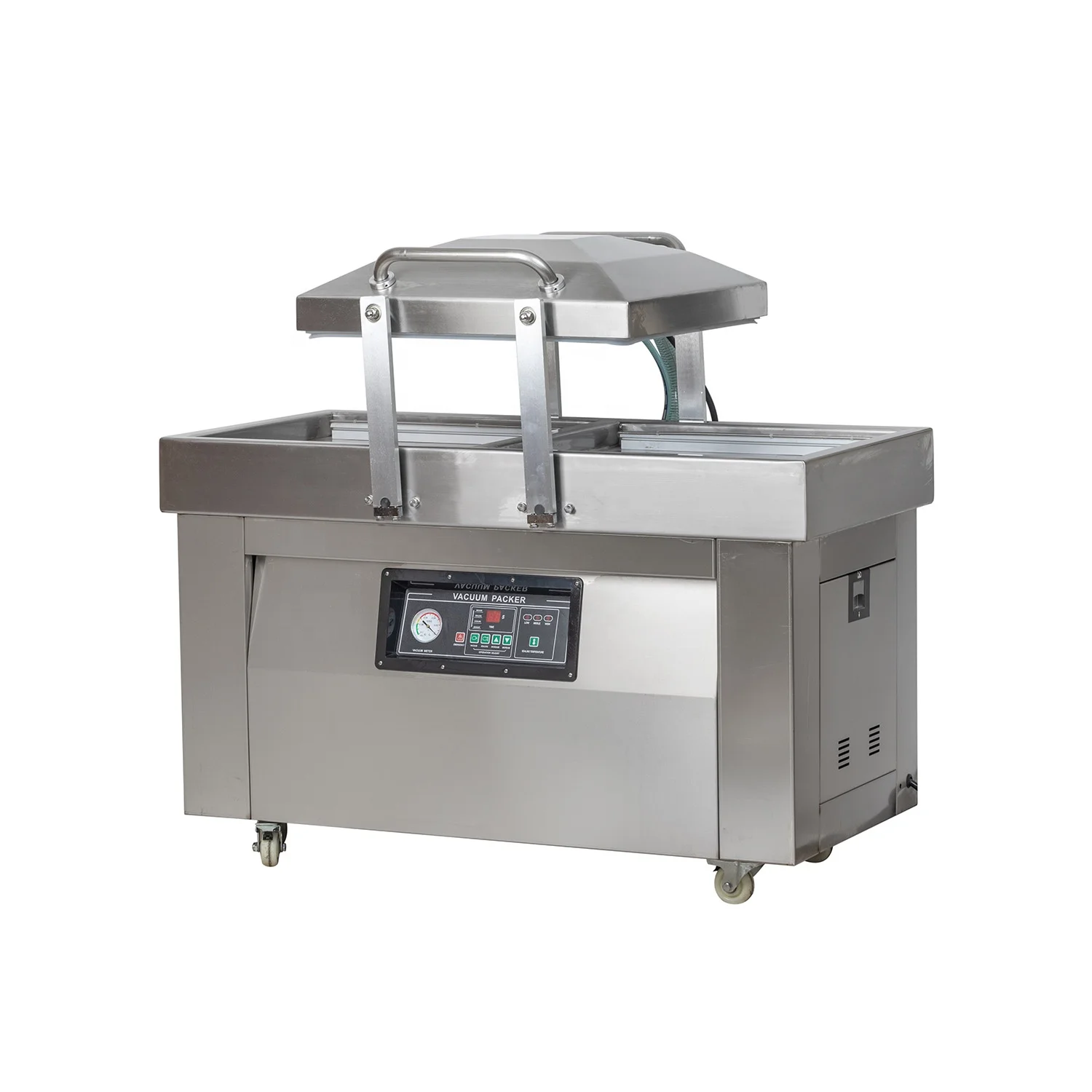 WANHE CE sea food fish  meat sausage dz500 double chamber cheese vacuum sealing machine