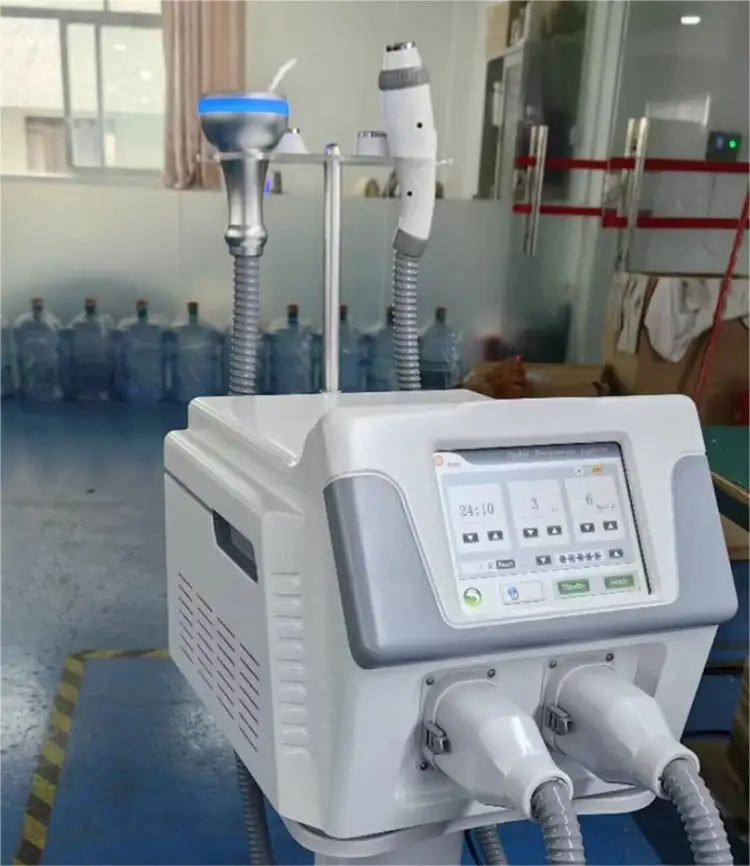 3 in 1 cryo radio frecuencia  RF 2 handles  fat burning facial and body Cryofrequency beauty machine