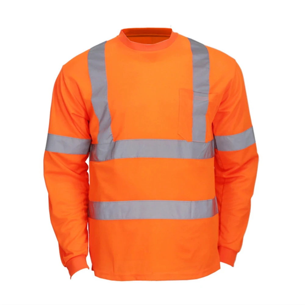 En20471 длинный рукав грузовик высокая видимость хлопок hi vis Рабочая защитная рубашка
