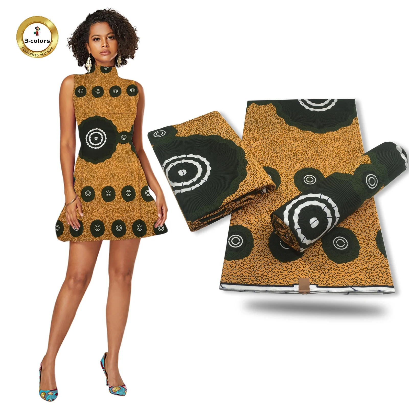 New Customized Soft Combed 100% Cotton African Badges Wax Fabric For Garment