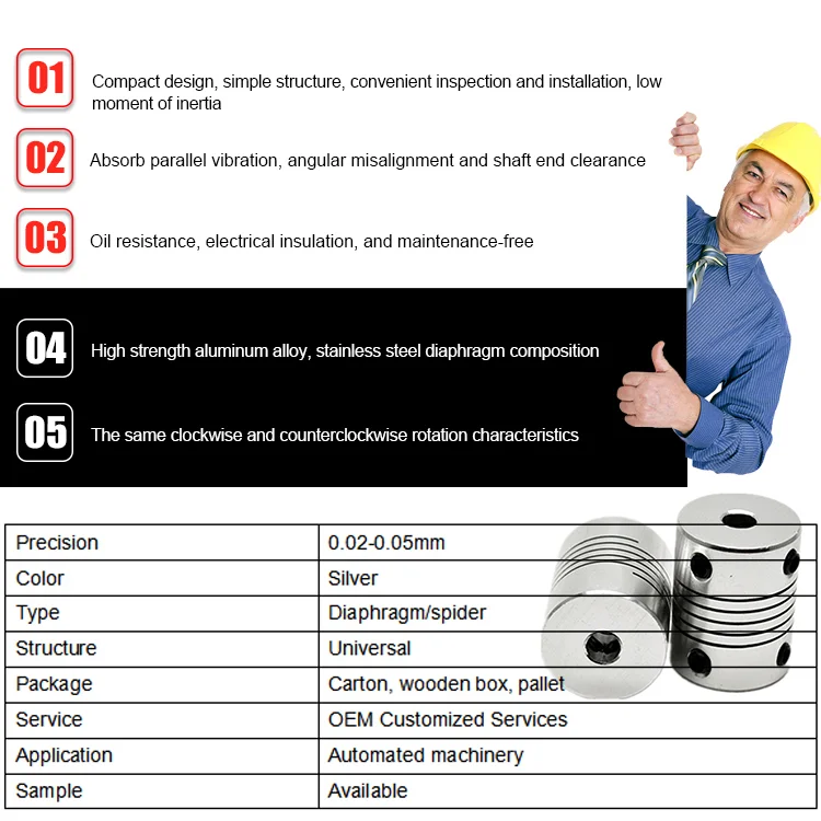 3mm spline shaft plum type coupling for automated machinery