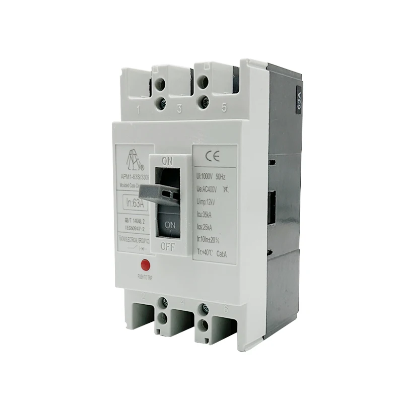 APM1-63S 3300 Hot Selling Cheap Custom 100a 125a 250a 3Pole 4 Pole MCCB Molded Case Circuit Breaker