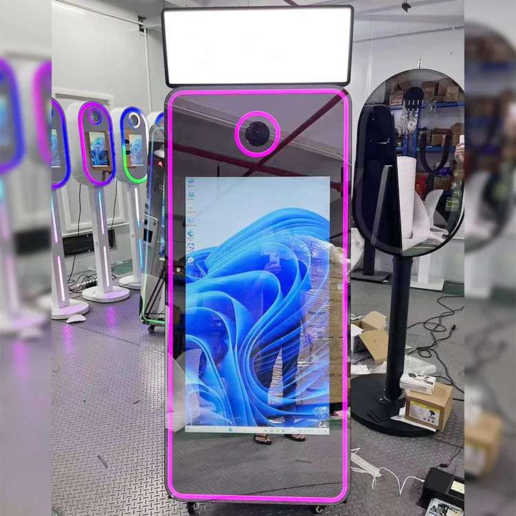 Portable Led Frame Digital Selfie Photo Booth Magic Mirror 70 65Magic Mirror Photo Booth with Printer
