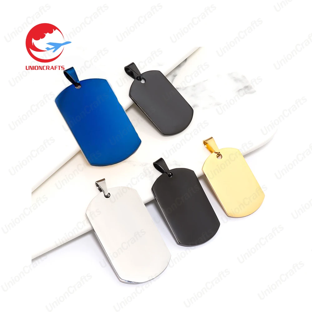 Personalized Blank Logo Engrave Custom Necklace Pet Dog ID Tag Pendant