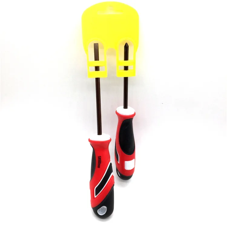 Red Rubber Handle Non-slip Durable Quality Assurance Screwdriver Factory Wholesale Custom logo Screwdriver