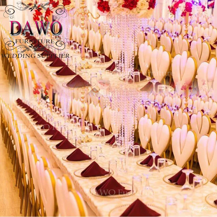 wrought golden painting outdoor wedding iron banquet chairs