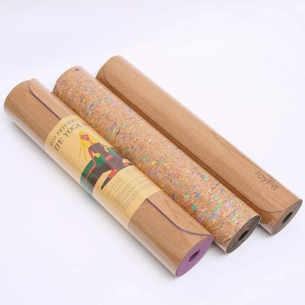 High Quality Custom Logo Organic Cork Yoga Mat for Yoga and Pilates