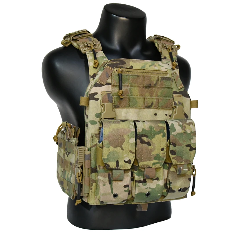 GAF The Best Quality Multucam Mag Pouch Tactical Vest Plate Carrier with Rescue Drag Handle Combat Vest