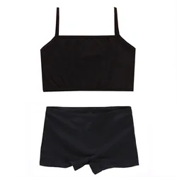 Training bra Cotton pure Color underwear Hipster brassiere bra boyshort set for Baby Girls Kids Children