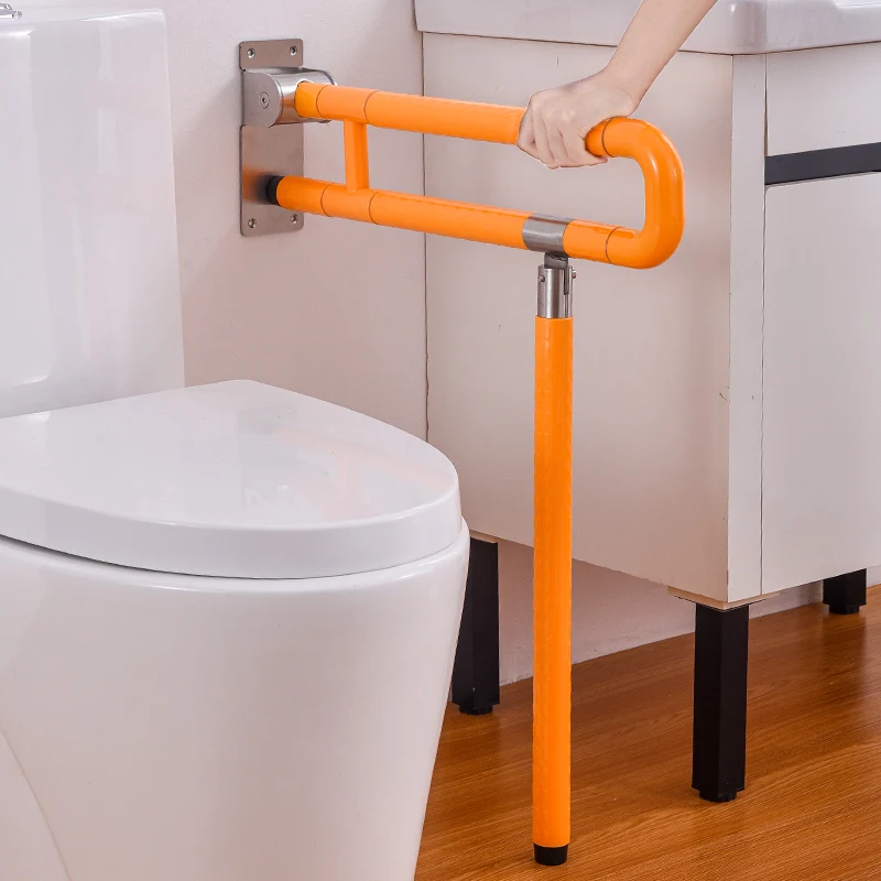 Bathroom ABS grab bar toilet handle for disabled fold handrail design grab rail