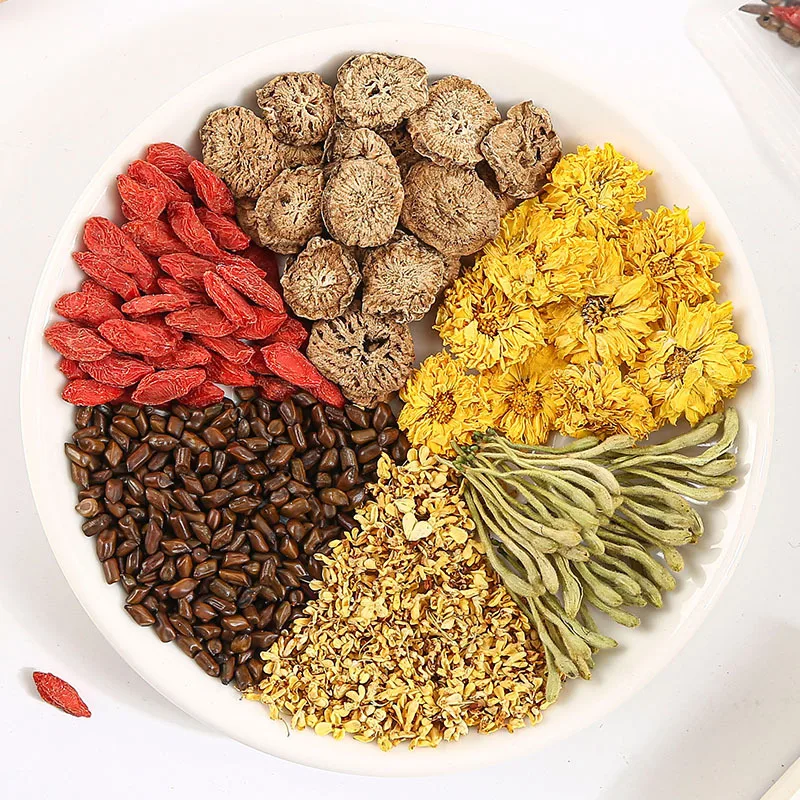Wholesale Organic Private Label Natural Herbal Goji Berry Cassia Seed Liver Detox Tea
