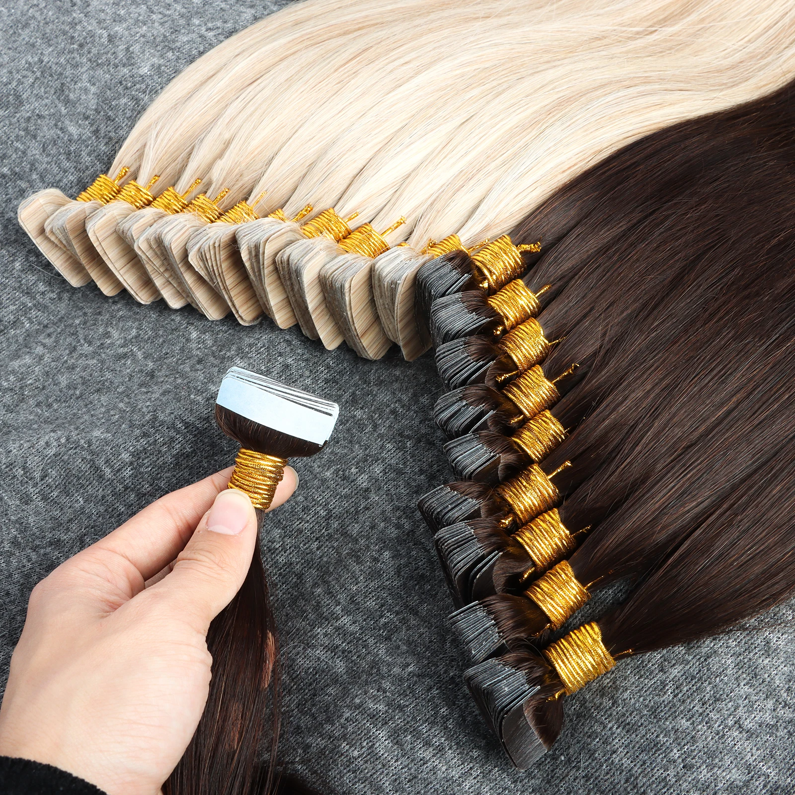 Raw Hair New Wholesale Supplier High Quality Double Drawn Long Seamless Tape In Hair Extensions 100human Hair Extensions