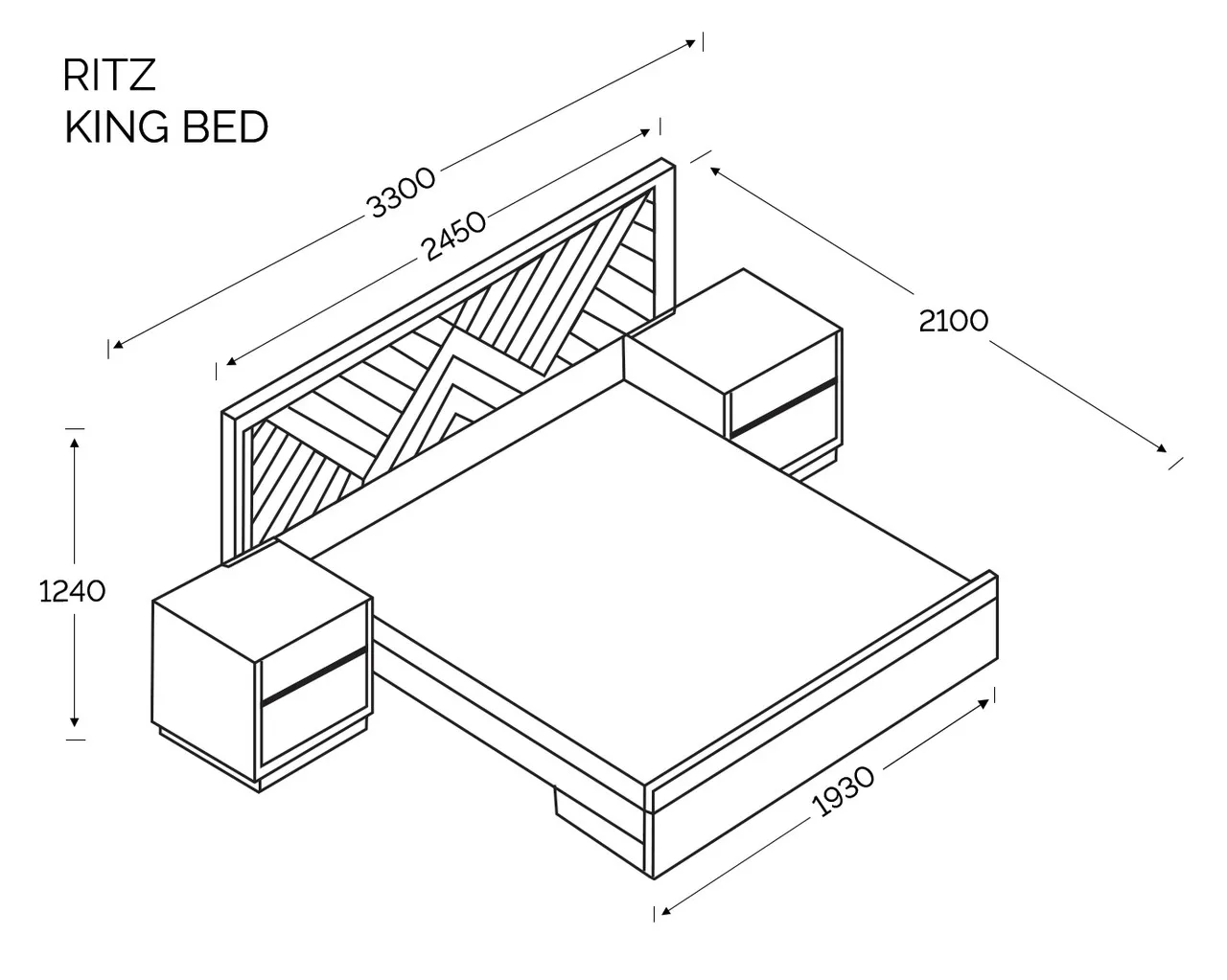 NOVA High Gloss Full Size Bed Led Light Headboard 5 Pieces Bedroom Suite Ensembles De Chambre A Coucher King Bed With Storage
