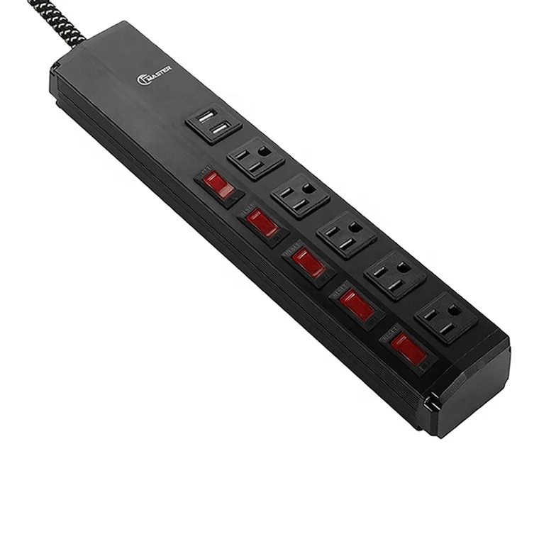Удлинитель с 2 портами USB 300J 14AWG 6 футов 5 В 4 А розеток