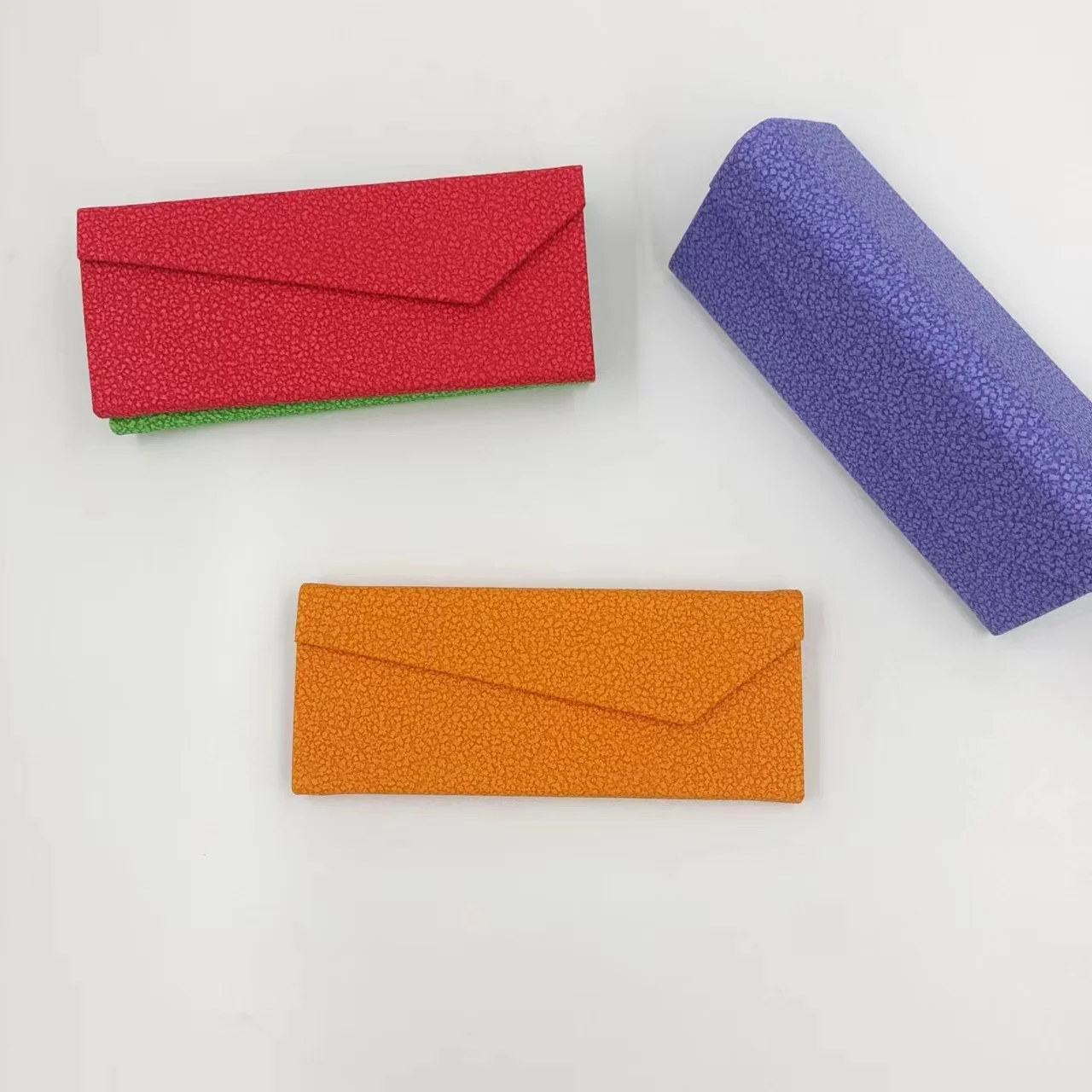 Professional Production PU Leather Foldable Sunglasses Caes Eye Glasses Squeeze case Stylish Sun case for Eyeglass Storage