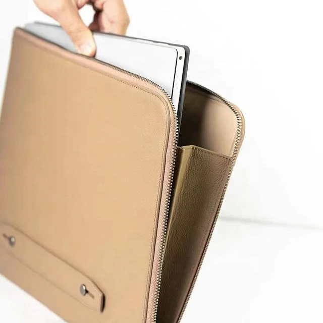 Персонализированная Оптовая деловая сумка для ноутбука портативная женская кожаная