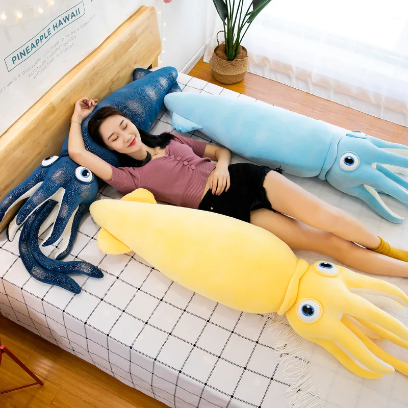 high-quality cute plush toy sea creature octopus bed sleep pillow custom long letters plush pillow octopus plush toy