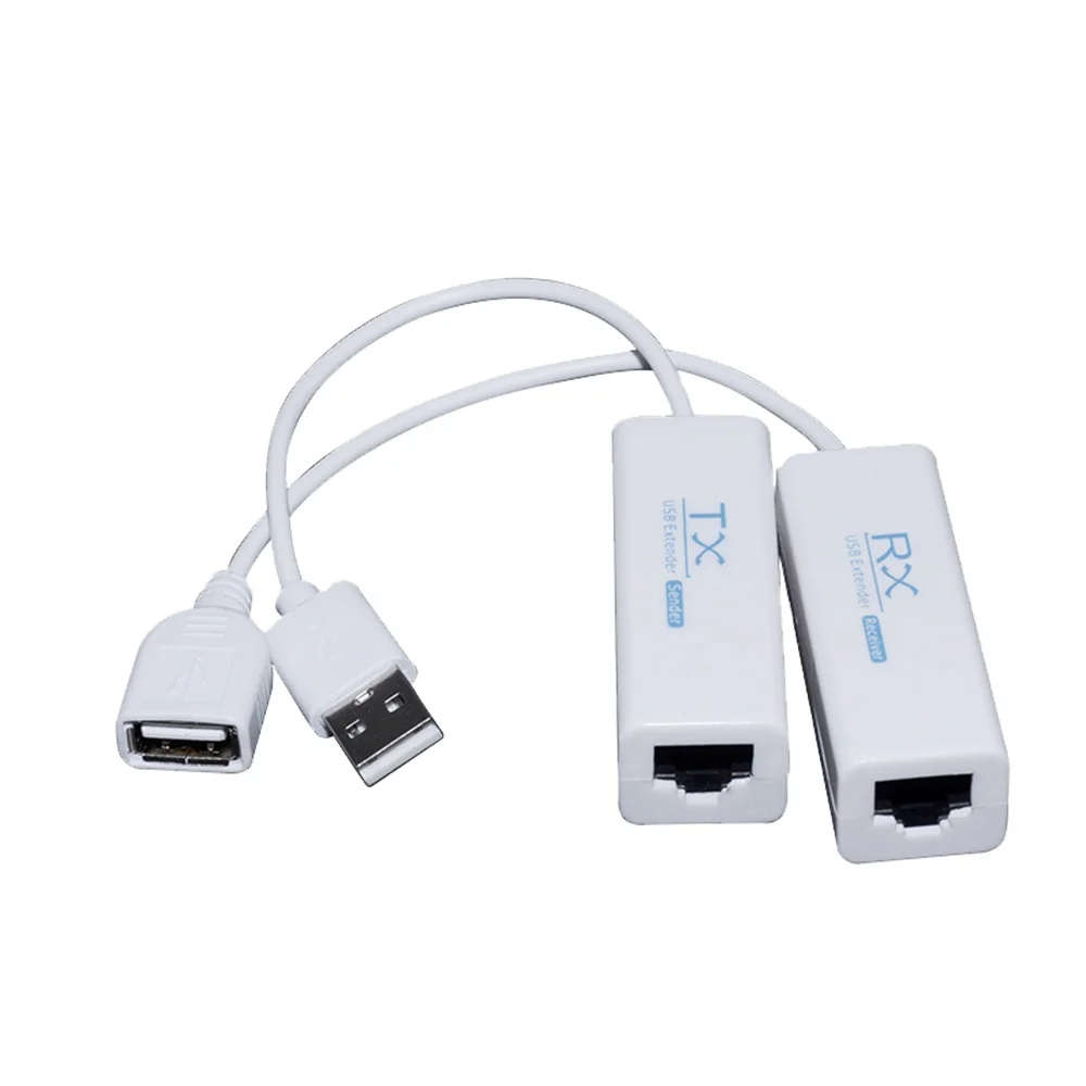 1 Pair USB 200M RJ45 Extender TX RX Sender Receiver Ethernet Cable USB2.0 Converter Extension Adapter by CAT5E or CAT6 Cat5e/6