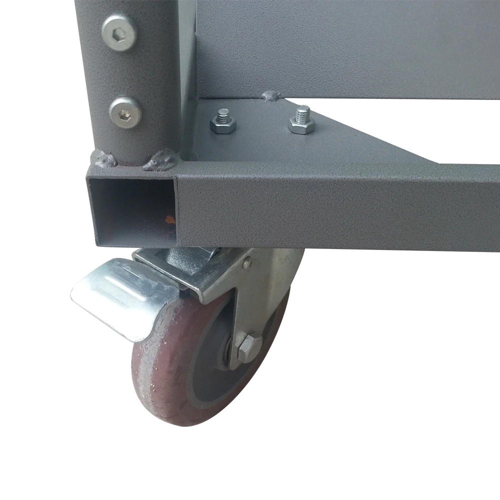 Steel trolley for table