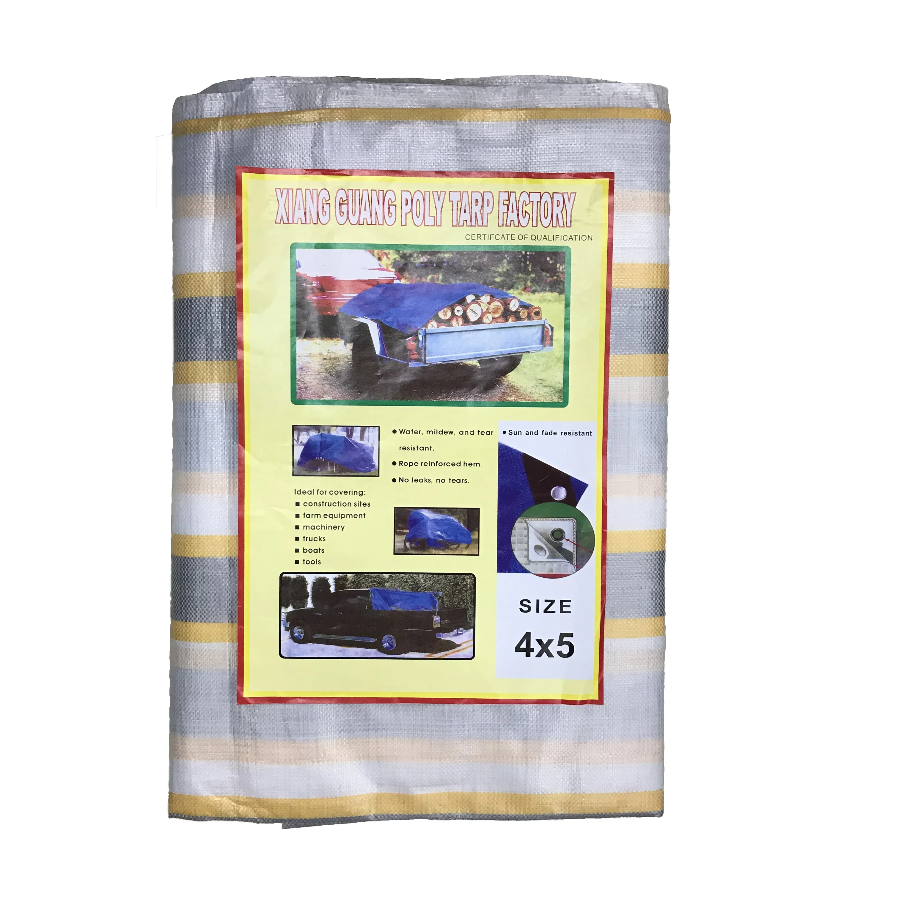 PE Tarpaulin 100% New Material Waterproof HDPE Laminated Plastic Multi-purpose Tarpaulins For Trucks Hot Selling in Africa