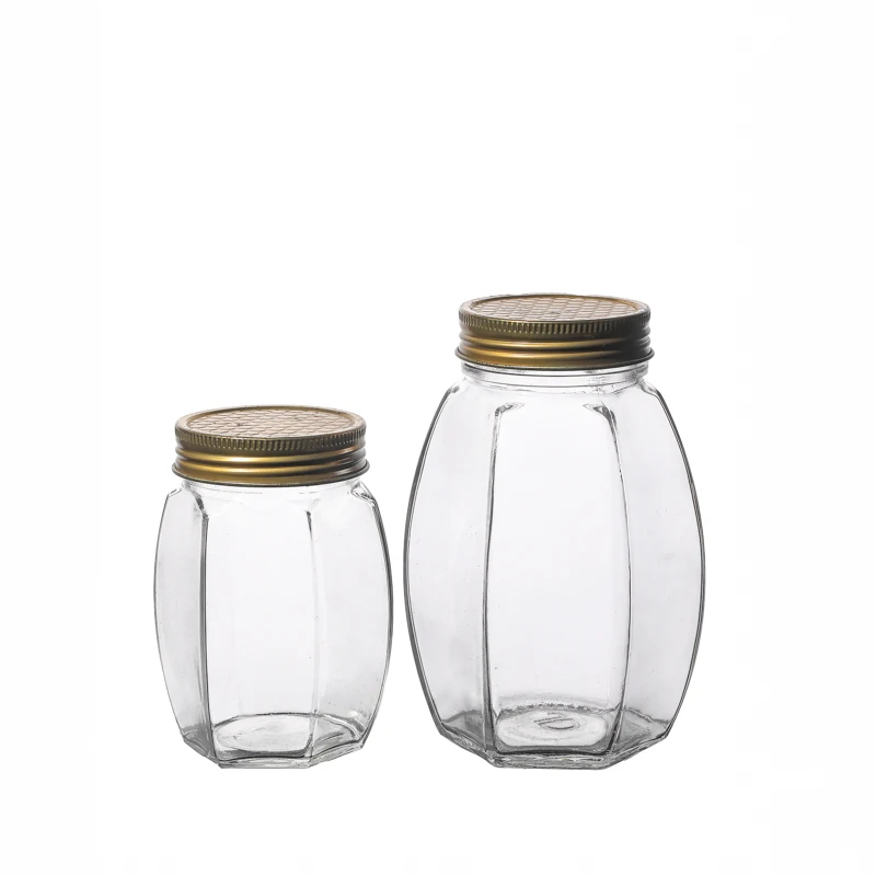 300ml 500ml High Quality Metal Lid Honey Glass Package Customize Food Glass Jar Manufacturers