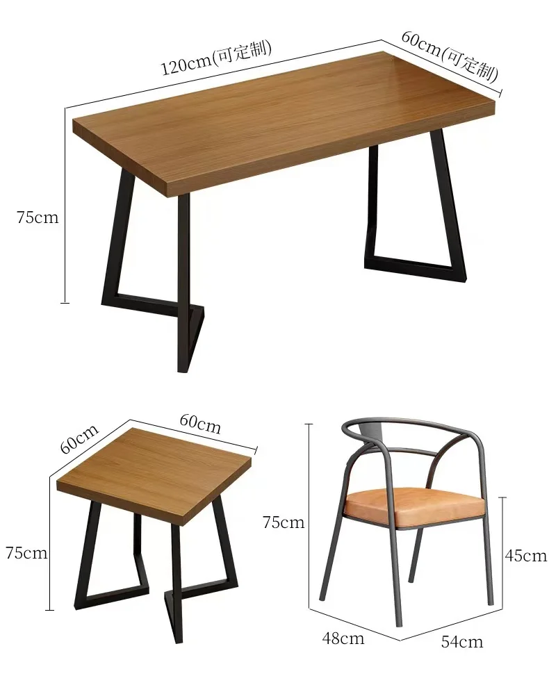 American style Solid Wood Restaurant Dining Table And Chair Set Restaurant Chairs And Tables Set Restaurant Furniture Set