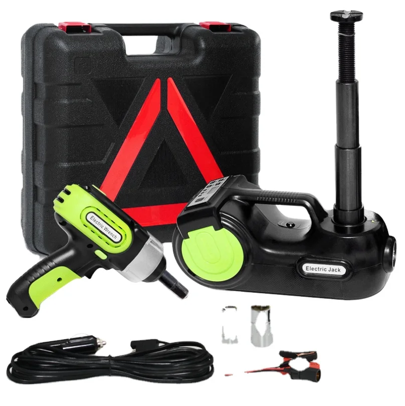 4 in 1 DC12V Household Electric Car Jack 5T 155-450 High Lifting Jack Hydraulic Electric Jack with Wrench and Air Compressor