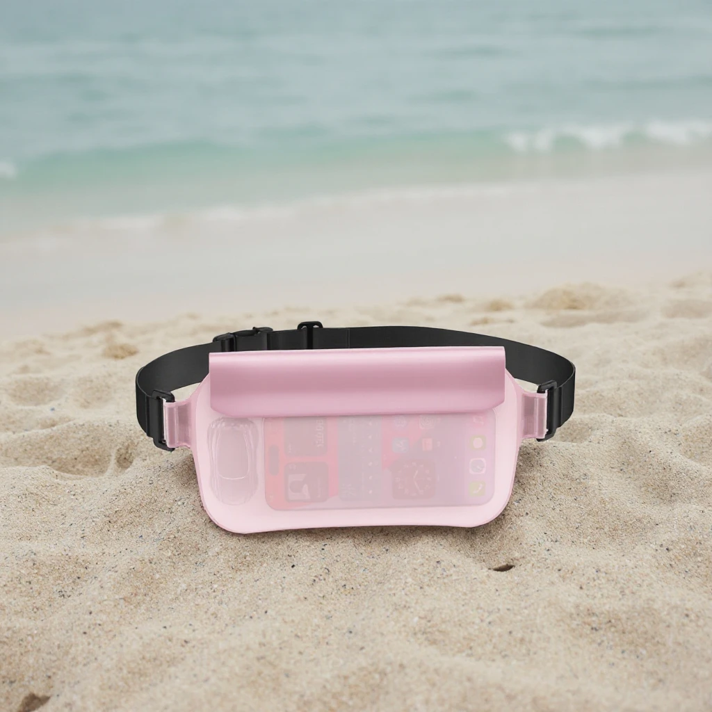 Multi-purpose Folding Waterproof Outdoor Storage Bag Sports Tpu Zipper Sealed Waist Bag for Protect Mobile Phone