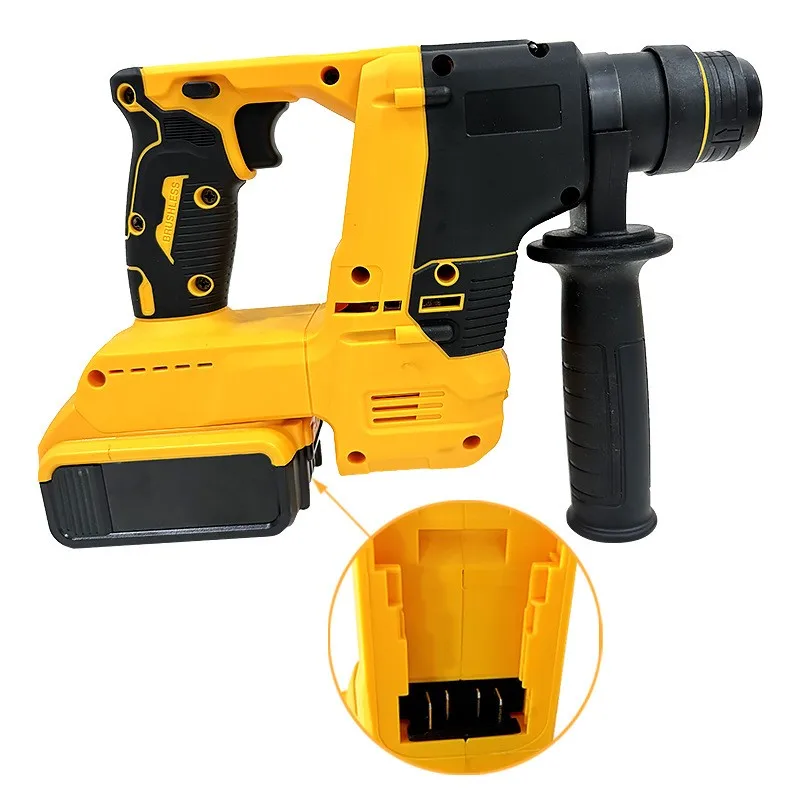 dcb battery Cordless Electric Hammer Drill 4800ipm Brushless Rotary Hammer Drilling Chiseling Tool for Makita 18V Battery