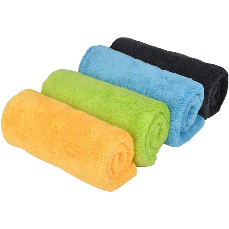 Hot selling knitting 500gsm car cleaning cloth microfiber