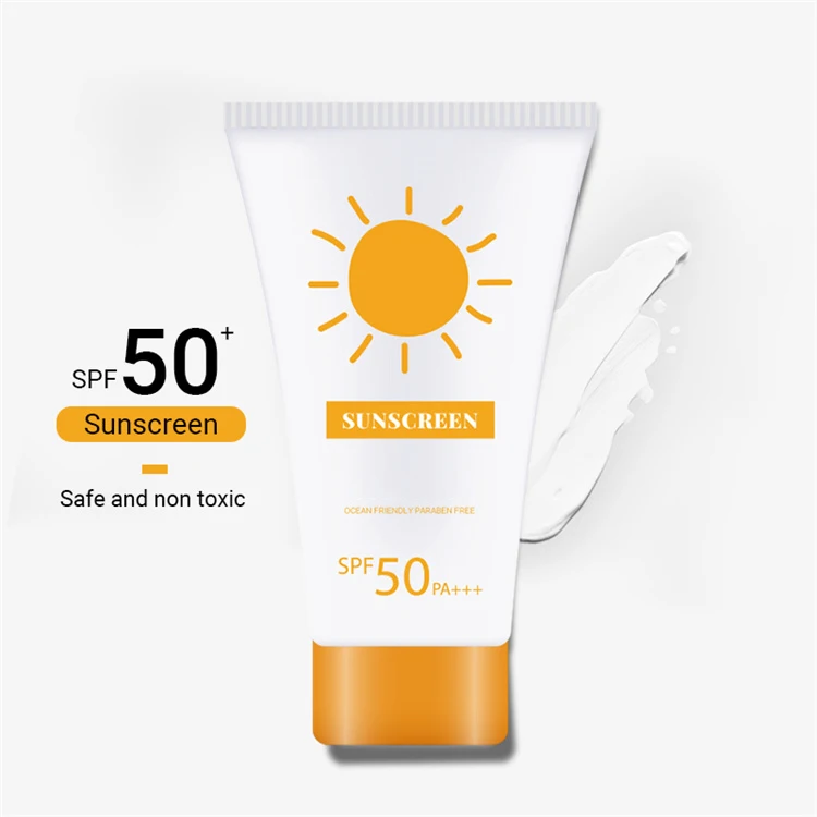 Custom Logo SPF 50 Skin Whitening Sun Protection Lotion Sunblock Moisturizing Facial Sunscreen