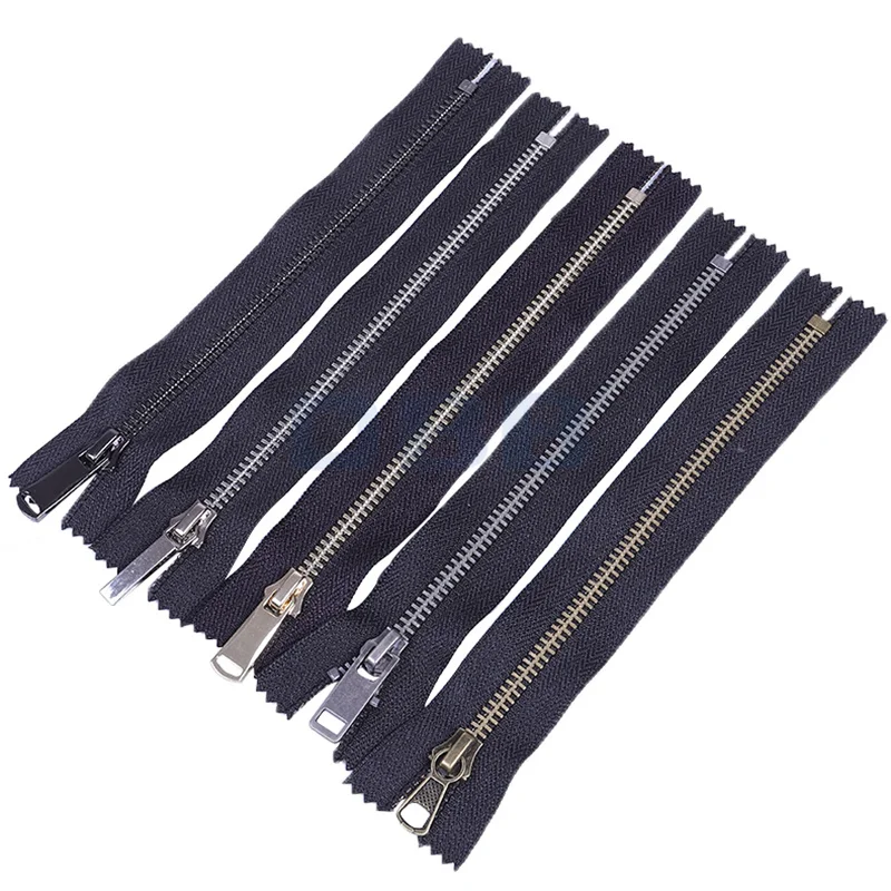 Superior quality 5# metal plated different colors brass  closed end customized length zipper for garment