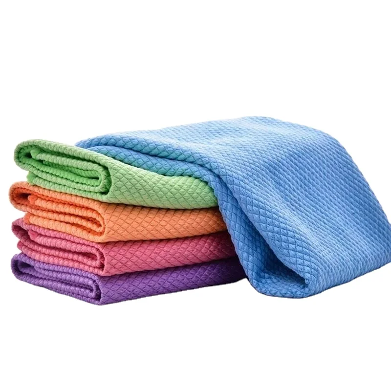 2021 top level Microfiber Car Cleaning Cloth Glass Rag Fish Scale Cloth Absorbent polishing cloth micro fiber towel for car