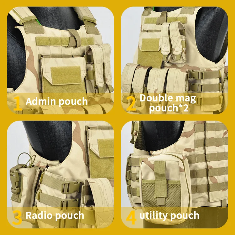 REVIXUN Quick Release SWAT army military antibalas personal protective tactical vest