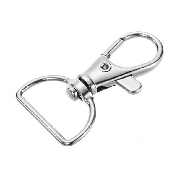 Swivel snap hook  lobster claw clap lanyard metal hook with D ring size 25mm