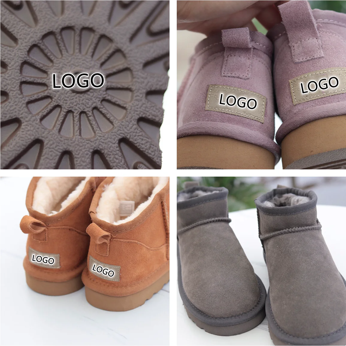 Oem Logo Classic Low Tube Ultra Mini Short Boots Wholesale Fall Winter Fur Classic Women Boots