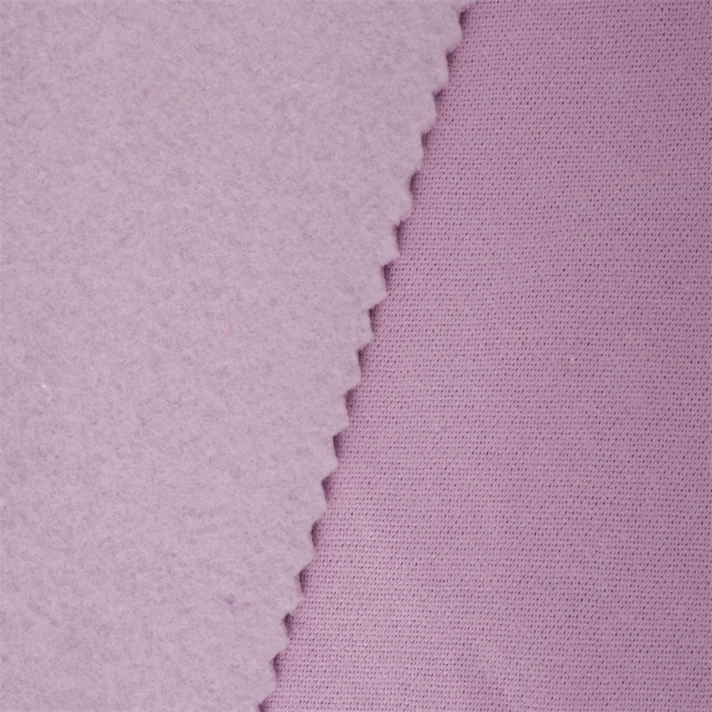 ZM015 Soft Feeling Polyester Cotton Fabric Fluffy Outdoor Garments Polar Fleece Shirt Fabric with Anti-Pill Feature Style