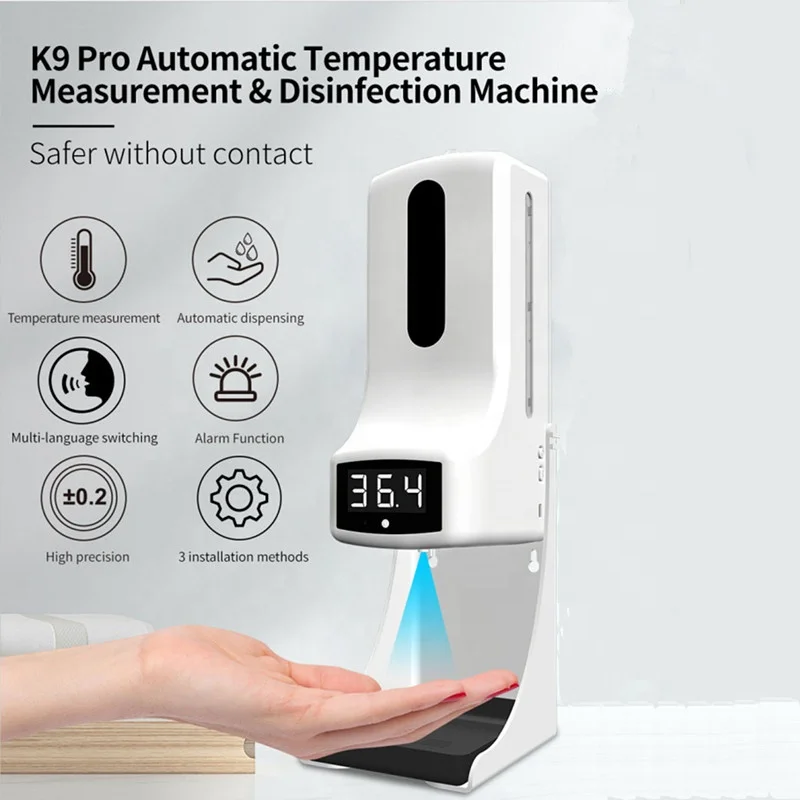 Автоматический Бесконтактный капельный дозатор K9 Pro профессиональный распылитель дезинфицирующее средство для рук мыла 2 в 1
