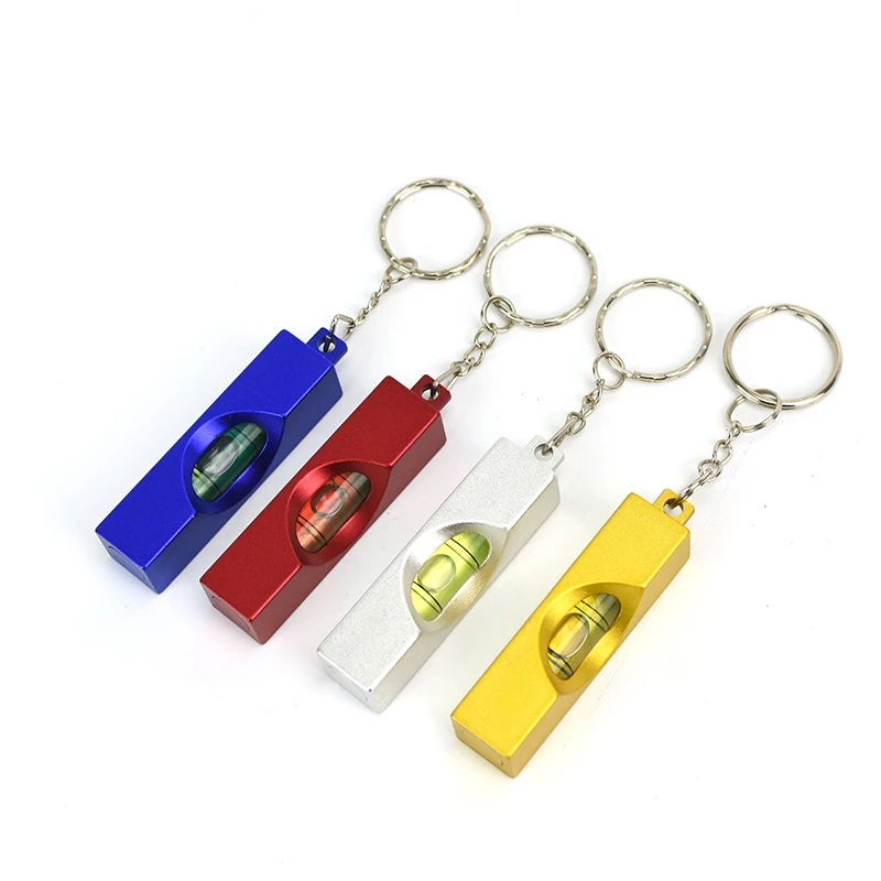 metal custom spirit level keychain keyring mini spirit level mini level tool spirit bubble keyring