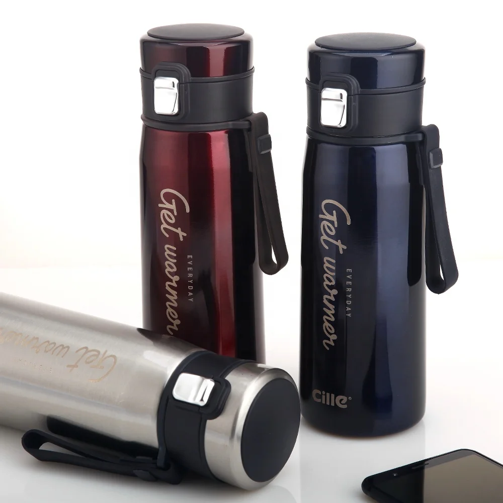 Double wall stainless steel water bottle 500ml travel vacuum flask 18 8 high grade stainless steel vacuum flask