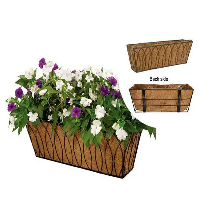  30 фут домашное Garden24 дюймов для дома и сада украшения прямоугольник провод ящик комнатных растений Корзина Коко вкладыш завод по производству металлических стенд с кокосовым