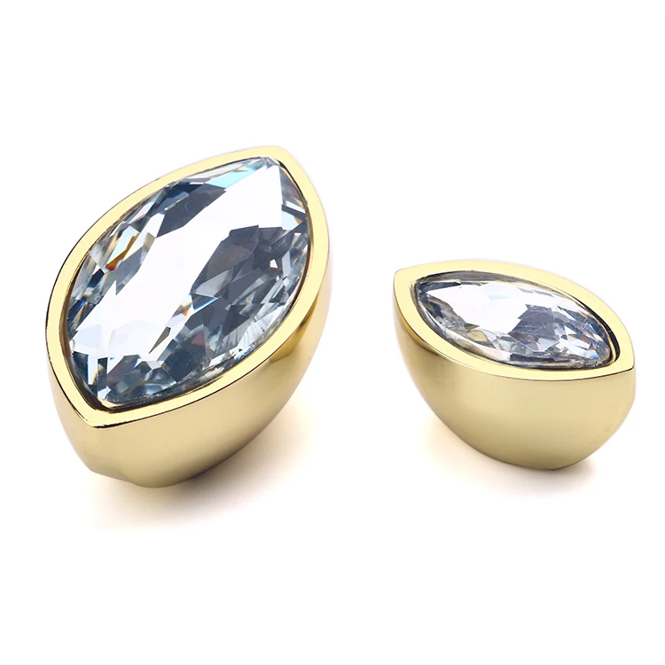 Блестящая золотая Серебряная хромированная стеклянная Хрустальная ручка для выдвижного ящика Изысканная кухонного шкафа Роскошная современная