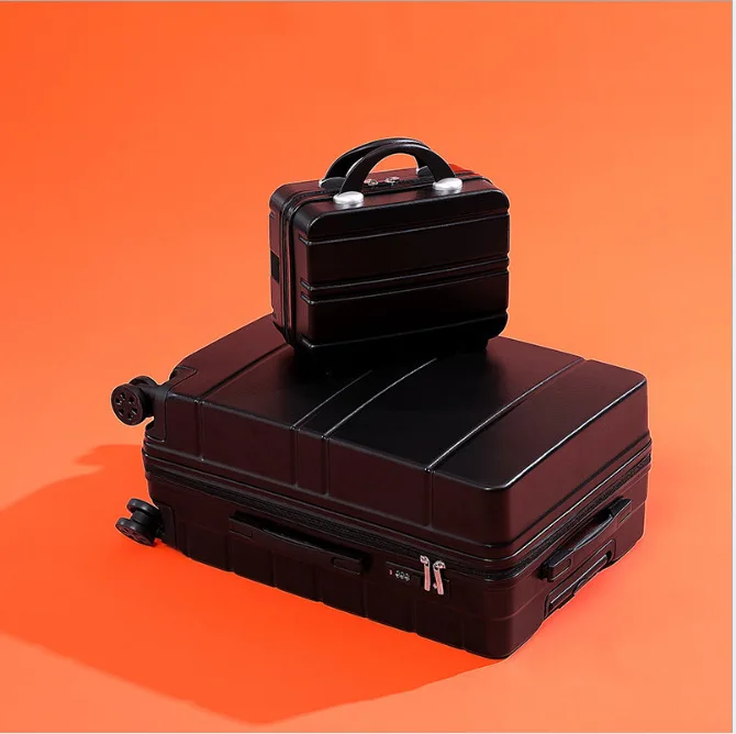 2 pcs Carry on make up beauty suitcase 20 inch trolley suitcase cosmetics travel luggage sets for women