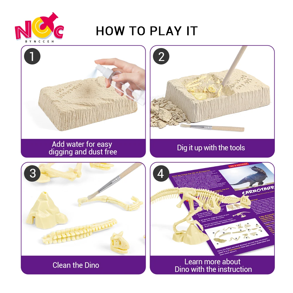 Top Selling Toys Game Kid Other Toys Educational Learning Carnotaurus Dinosaur Excavation Toys for Children