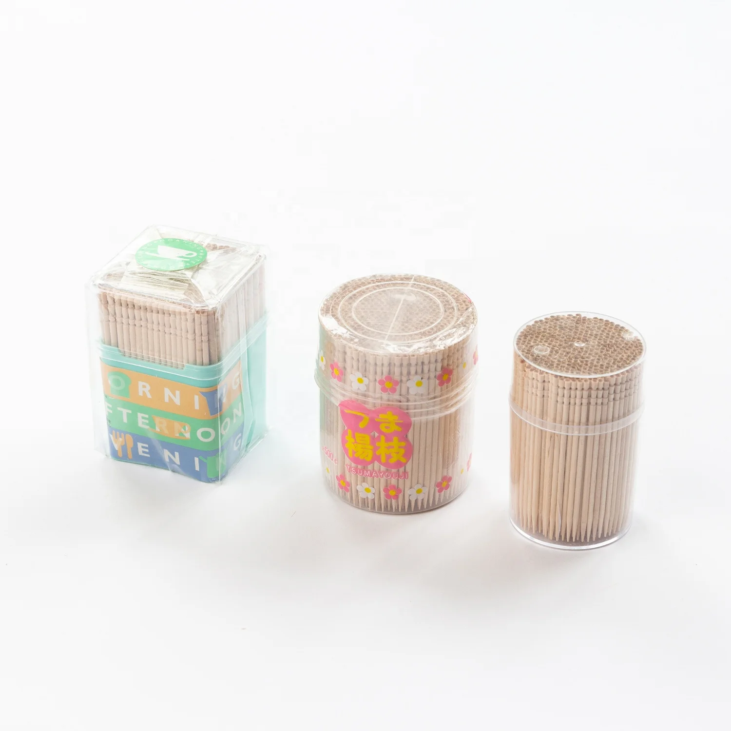 High Quality Natural Custom Disposable Double Point Bamboo Toothpicks