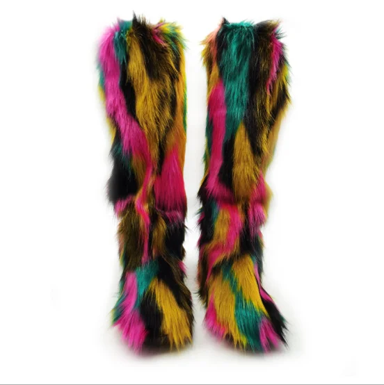 winter warm women thigh high boots mongolian long lamb fashion  fur sheep snow boots