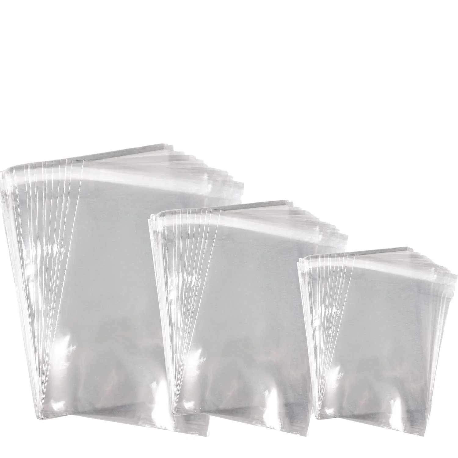 100pcs/Pac Large Small Size Self-Adhesive Cellophane Opp Bags Jewelry Gift & Cookie Candy Packaging With Valve Sealing Handle